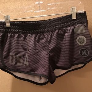 Black and Gray Nike Running Shorts